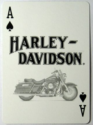 Harley Davidson Single Swap Playing Card - Ace Of Spades