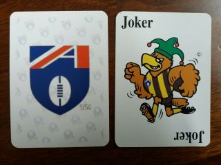 Hawthorn Hawks Afl Team Football Club Mascot Single Swap Playing Card Rare Joker