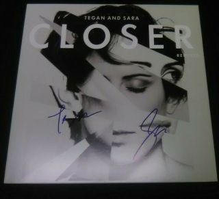 Autographed Tegan And Sara  Closer  Vinyl Record Album