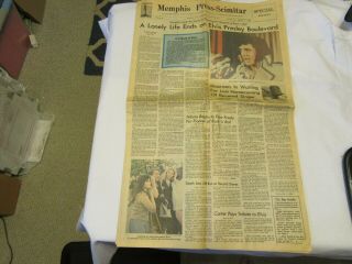Memphis Press - Scimitar - August 17,  1977 - Elvis Death