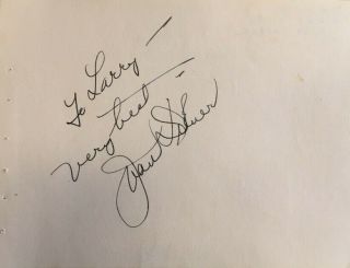 Gorgeous Stage Actress Joan Diener Signed Album Page - Kismet - Man Of La Mancha