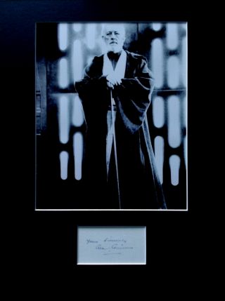 Alec Guinness Signed Autograph Photo Display Star Wars Obi Wan Kenobi