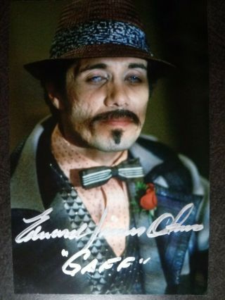 Edward James Olmos As Gaff Authentic Hand Signed 4x6 Photo - Blade Runner