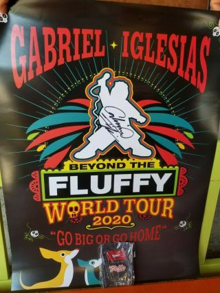 Gabriel Iglesias Signed Poster & Limited Edition Pin (rare Only 1000)