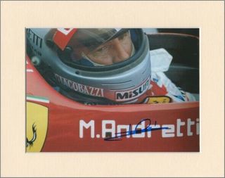 Mario Andretti F1 Indy Formula One Signed Mounted 10x8 Autograph Photo