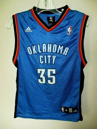 Oklahoma City Thunder 35 Kevin Durant Nba Basketball Jersey Adidas Youth M