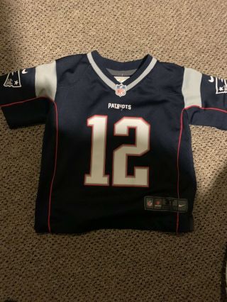 Tom Brady England Patriots Nfl Nike On Field Jersey 3t Toddler Youth Kid