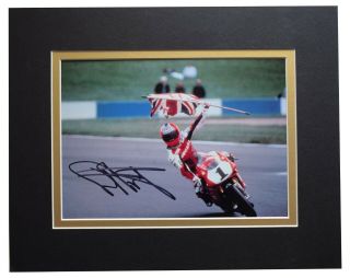 Carl Fogarty Signed Autograph 10x8 Photo Display Superbikes Sport Aftal
