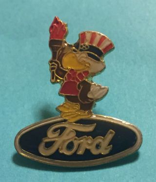 1984 Los Angeles Olympic Pin Sam The Eagle Mascot Ford Sponsor