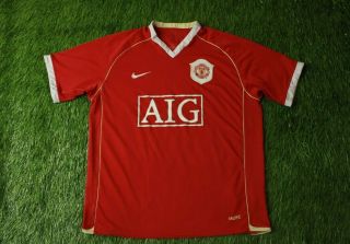 Manchester United England 2006 - 2007 Football Shirt Jersey Home Nike