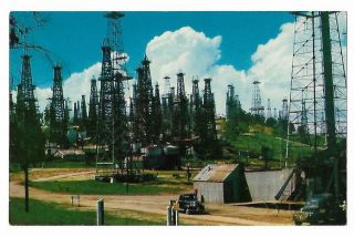 Postcard - Oil Wells,  Signal Hill,  Long Beach,  California,  Usa - 1950 