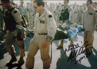 Michael Durant Hand Signed Autograph Photo Black Hawk Down Pilot Somalia Nsdq