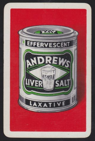 1 Single Vintage Swap/playing Card Andrews Liver Salt 