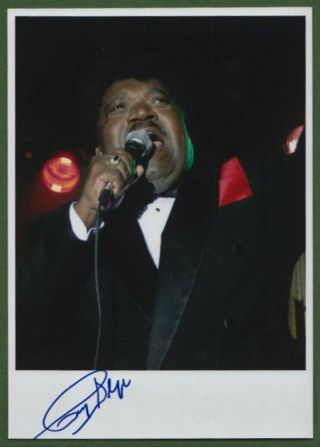 Percy Sledge In Person Signed Photo 13x18 Cm,  5x7 Inch Autograph