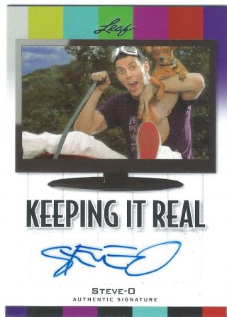 Steve - O 2011 Leaf Pop Century Keeping It Real Autograph Auto Jackass Actor