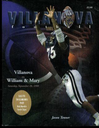 College Football Program William & Mary 1998 Villanova Brian Westbrook