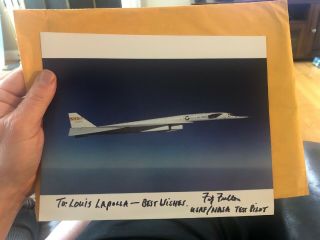 Fritz Fulton (d) Usaf Test Pilot Flight Signed 8x10 Photo Rare Photo T