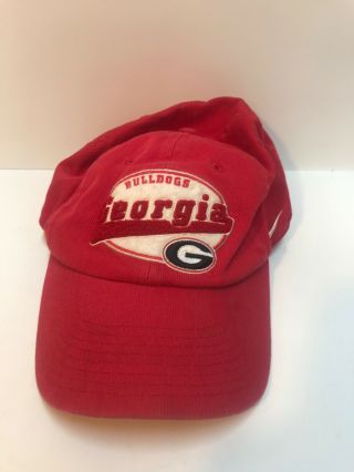 Nike Georgia Bulldogs Corduroy Hat,  One Size Fits All,  Red Vintage Look