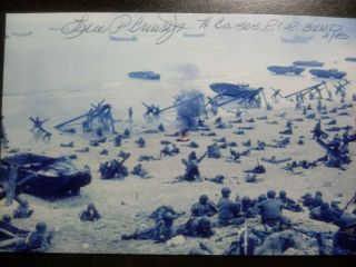 Leslie Cruise Authentic Hand Signed Autograph 4x6photo - Ww Ii D - Day Normandy