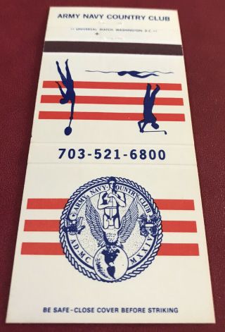 Matchbook Cover Army Navy Country Club