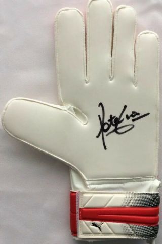 Peter Shilton Hand Signed Goal Keeper Glove Aftal Dealer Proof