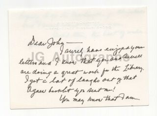 Bess Truman - U.  S.  First Lady,  Harry S.  Truman - Signed Letter (als)