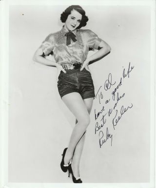 Vintage Glamour Ruby Keeler (42nd Street (1933).  Wo Al Jolson Signed 8x10 Pic