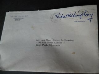 Hubert H Humphrey Signed Washington Letter Vice President 1968 Autograph