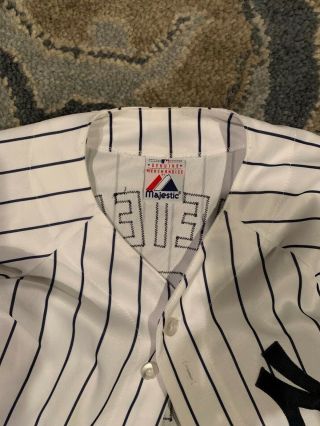 Derek Jeter York Yankees Majestic Pinstripe Jersey Size Youth Large 2
