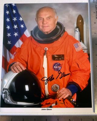 John Glenn Nasa Astronaut Hand Signed Autographed 8x10 Photo S3