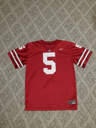 The Ohio State University Jersey Youth Large 5 Nike Red W/white Number No Tag
