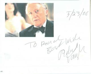 Robert Vaughn (1932 - 2016) The Man From U.  N.  C.  L.  E.  Uncle Autograph Signed Photo