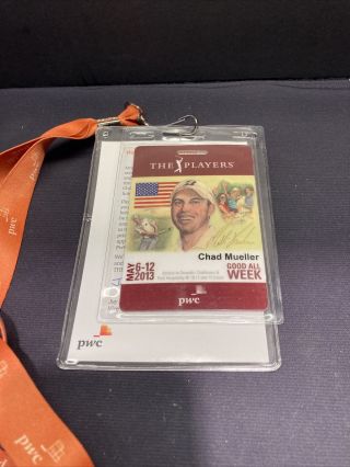 The Players Championship Golf Tiger Woods Wins Ticket Badge All Week Pass