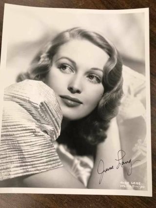 Actress June Lang Autograph With