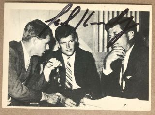 Ted Kennedy John F Kennedy Jfk Brother Senator Hand Signed Sports Card