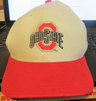 Vintage Nike Ohio State University Buckeyes Hat White And Red One Size Fits All