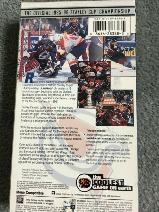 The Colorado Avalanche Landslide - 1995 - 96 Championship Season VHS 2