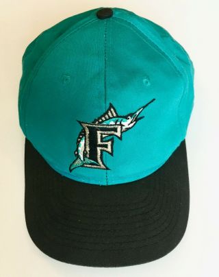 Official Mlb Retro Florida Marlins Miami Snapback Hat Baseball Cap