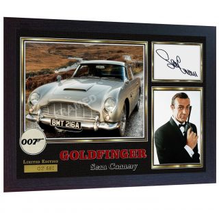 Sean Connery Car Signed Autograph James Bond 007 Goldfinger Photo Print Framed