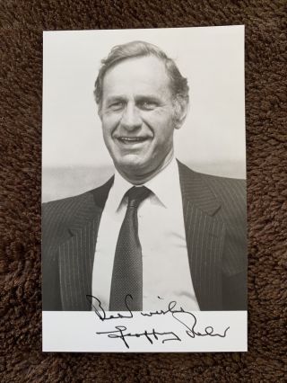 Geoffrey Palmer Hand Signed Postcard Sized Photograph Autograph
