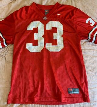Ohio State Buckeyes Nike Red 33 Football Jersey Youth Large / Women 