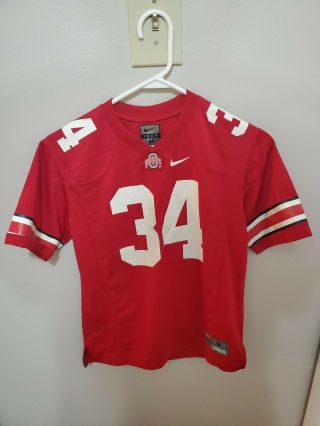 Youth Nike Team Ohio State Buckeyes Football Jersey 34 Size Youth Medium Red