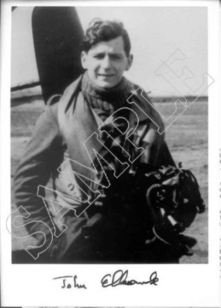 Sttf12 Wwii Ww2 Bob Raf Battle Of Britain Pilot Ellacombe Dfc Signed Photo