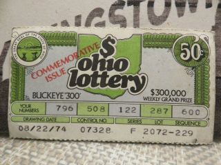 1974 Ohio Lottery Ticket Commemorative Issue