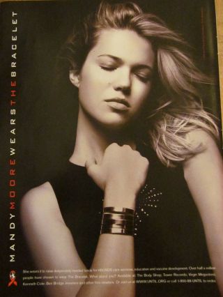 Mandy Moore,  Full Page Ad,  Hiv/aids Awareness
