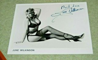June Wilkinson Hand Signed 8x10 Photo - 1960 