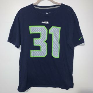 Nike Mens Large Cam Chancellor Seattle Seahawks 31 Jersey T - Shirt Short Sleeve
