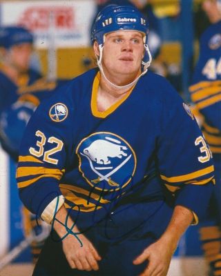 Vintage Rob Ray Signed Buffalo Sabres Fight 8x10 Photo 2 Autograph