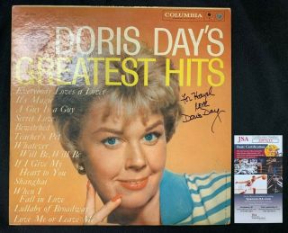 Doris Day Hand Signed Autographed Vinyl Album/record Greatest Hits Jsa/coa