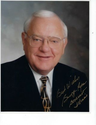 George Ryan Illinois Governor Signed Color Photo 8 " X 10 "